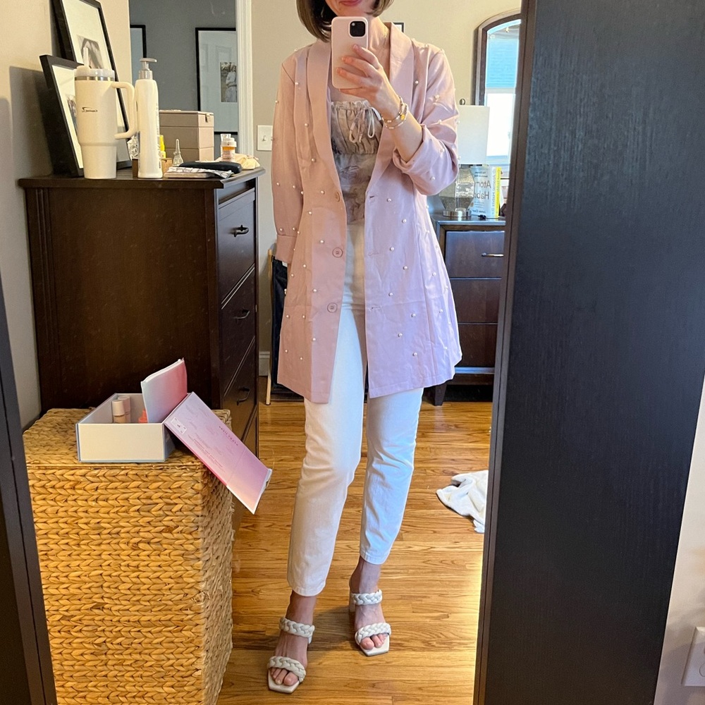 NWT ASOS Saint Genies Pearl Embellished Blazer Dress - Picture 8 of 8
